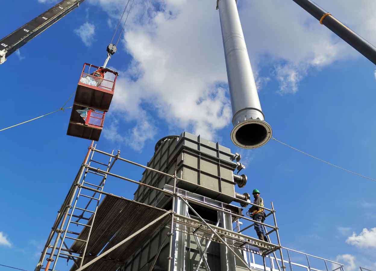 Fiaindustrial fabricaciones industriales Angeles de chimeneas en Tula Hidalgo